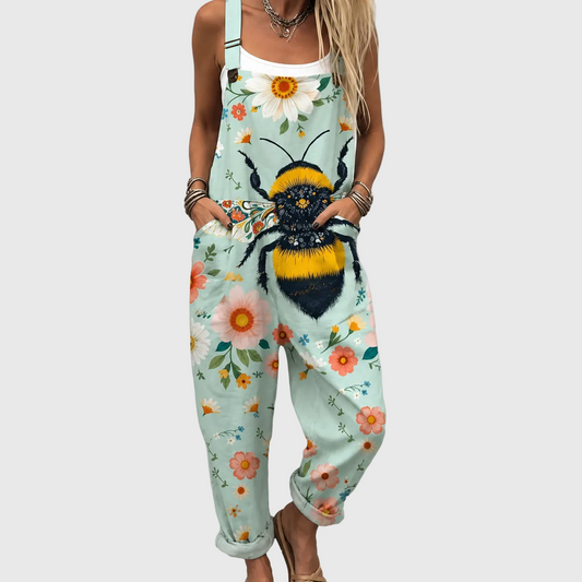 Peto con flor y abeja | Verde menta