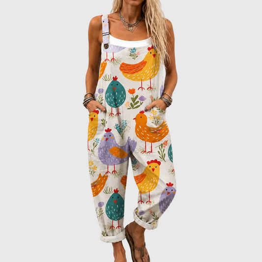 Peto con pajaritos de colores y flores