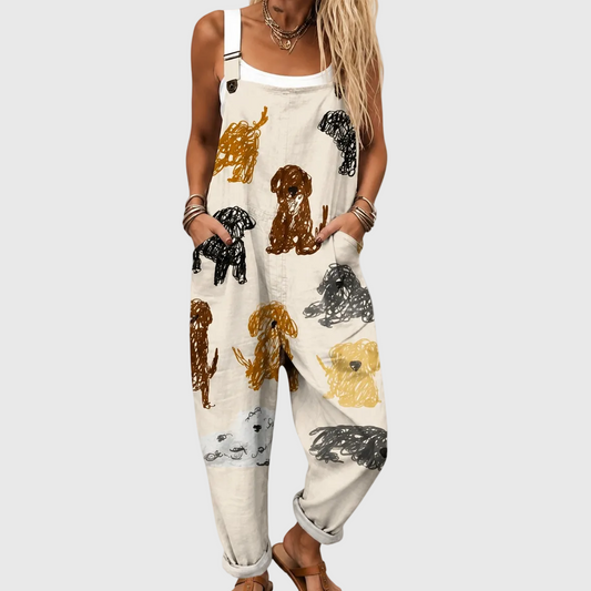 Peto con perritos estilizados