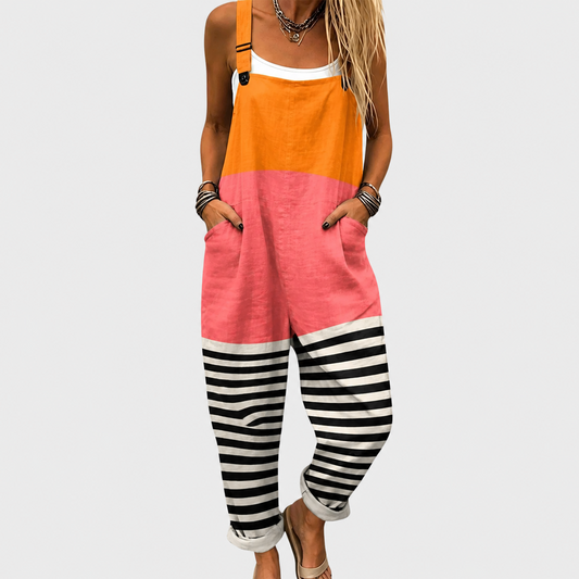 Peto estampado | Naranja, rosa y negro